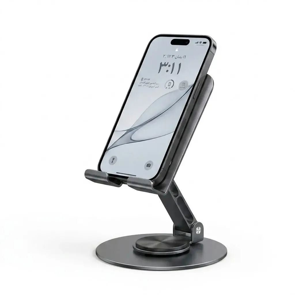 Phone Stand K81 Rotating Metal – Universal Foldable Desktop Holder